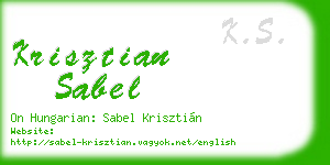 krisztian sabel business card